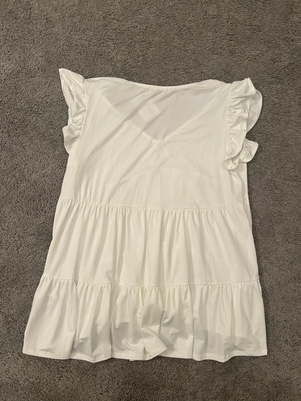 Lavish White Ruffled Top - Picture 3 of 3